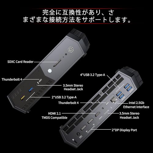 Intel nuc 12 ゲーミングpc 第12世代 Core i7-12700H プロセッサ 32GB DDR4 1TB SSD 14コア/20スレッド 24 MBキャッシュ 最大周波数 4.7 GHz ミニpc ゲーミング Win 11 Pro WIFI6E/BT5.3 ゲーミングパソコン 2.5G有線LANなどポート Intel ArcTM A770M 16GB GDDR6 VRAM