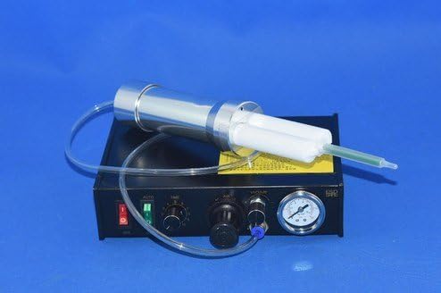 GOWE AB Double Fluid Dispenser Semiautomatic bicomponent a Plastic Machine 50ML Aluminum Flashlight Type AB Glue Gun Color:gleu Ratio 2 to 1