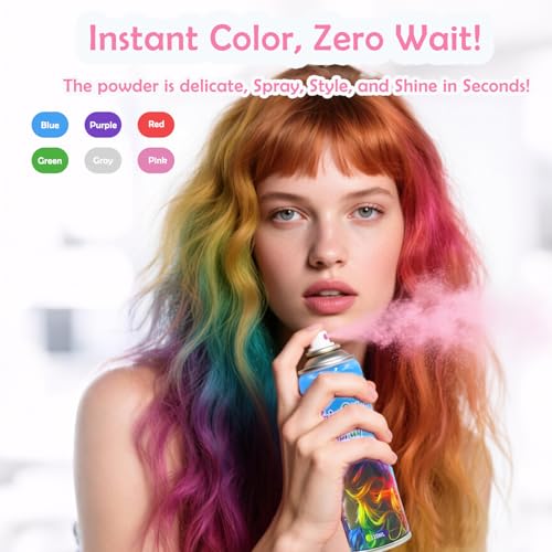 Spray temporal para cabello color rosa 120 ml miniatura 3