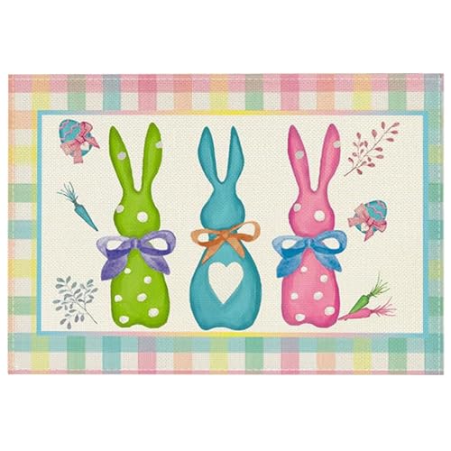 Ungtyb Eggs Place Mats, Dining Spring Decor, Easter Table Decorations, Spring Kitchen Decor, Family Table Mats, Easter Decorations, Place Mats for Kitchen, Easter Celebrations