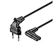 Produktbild kab24® Euro Stromkabel Eurostecker (Typ C, CEE 7/16) gewinkelt auf Gerätebuchse C7 gewinkelt (0.75m, schwarz)