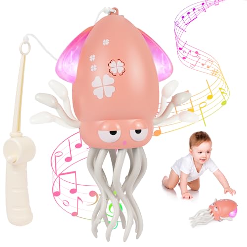 HOTUT Jouet Poulpe Dansant pour Enfants, Electric Dancing Pieuvre Jouet Magique, Poulpe Electrique Rampant avec Lumières LED et Musique, Évitement...