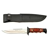 muela lobo knife - Fabricado en: Ciudad Real (España) - Fabricante: Muela - Referencia del catálogo: 5161-M - Tipo de hoja: Aventura - Longitud de la hoja: 16 cms - Longitud del mango: 11 cms