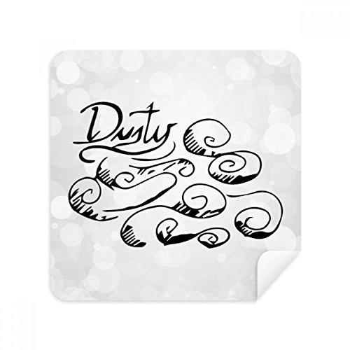 Chiffon de nettoyage lunettes motif nuageux essuie-écran daim 2pcs