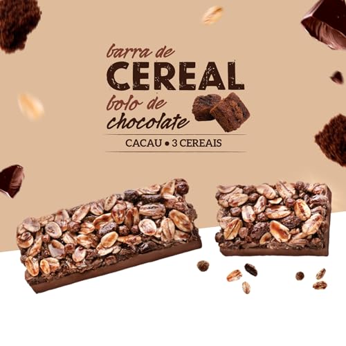 Nutry Barra De Cereais Bolo De Chocolate 22G - Com 3 Cereais E Cacau