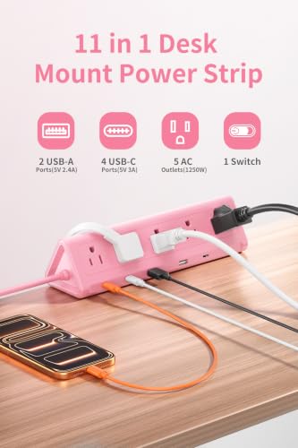 SMALLRT 11-in-1 Desk Clamp Power Strip w/ 40W USB-C - image 2