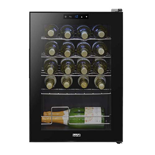 Baridi 20 Bottle Wine Cooler, Fridge, Touch Screen, LED, Low Energy A, Black
