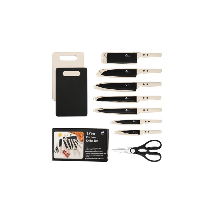 17-Piece-Kitchen-Knife-Set-Black-Stainless-Steel-Knives-with-2-Cutting-Boards-Safety-Sheaths-Included-Dishwasher-Safe-Ultra-Sharp-Blades-Essential-Kitchen-Tools-for-New-Homes CuCut 17-Piece Kitchen Knife Set - Black Stainless Steel Knives with 2 Cutting Boards, Safety Sheaths Included, Dishwasher Safe, Ultra-Sharp Blades, Essential Kitchen Tools for New Homes