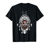 Post-Apocalyptic Skull Gas Mask Native American Headdress T-Shirt
