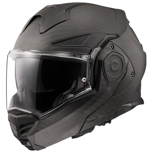 LS2 Helmets Advant X Carbon Modular Helmet (Matte Black - Large)
