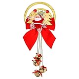 campanas navideñas de fieltro Decoraciones de puertas: las decoraciones de campanas navideñas se pueden colgar en la puerta o en el pomo de la puerta, cada vez que abra la puerta, escuchará la campana y sentirá la alegría de la Navidad.