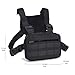 Muserise Outdoor Chest Bag For Men, EDC Chest Pack With Built-In Phone Holder, Lightweight Chest Rig Pouch (Black)