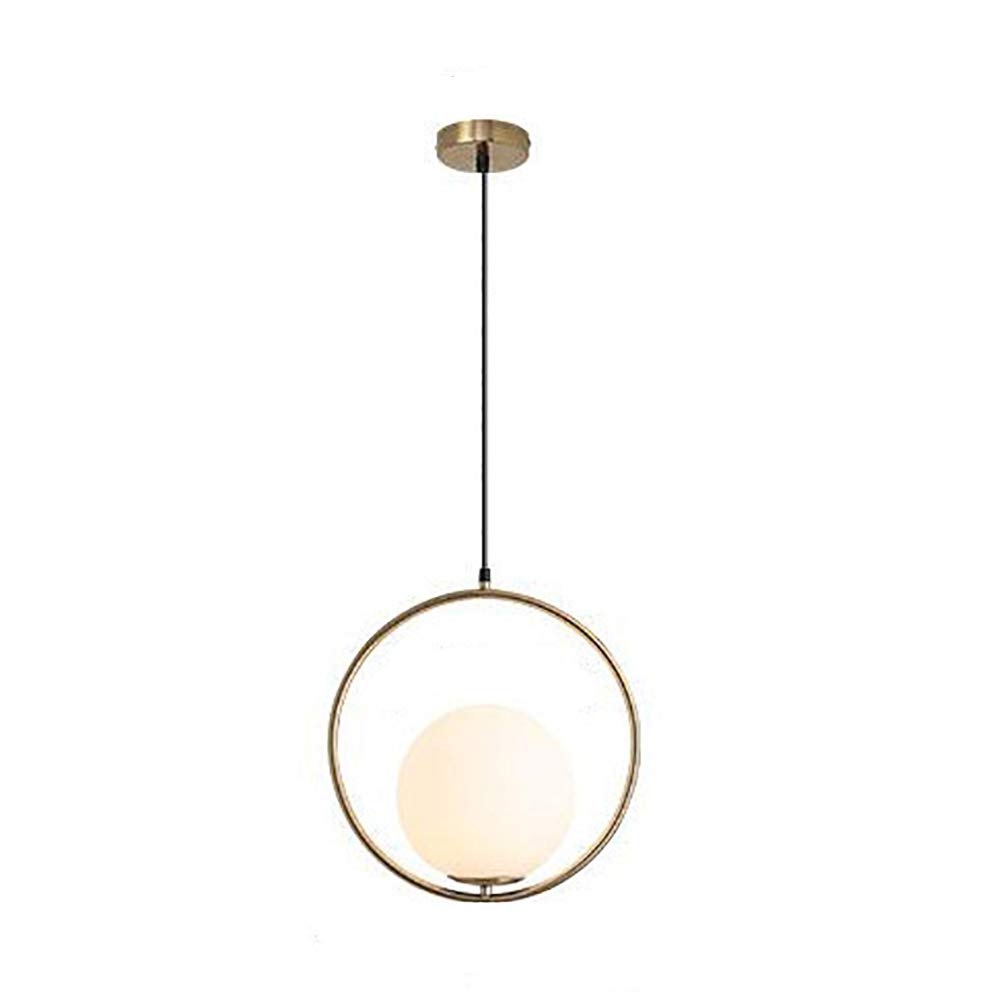 Lustre nordique doré E27 25cm en verre moderne pour chevet et salle à manger