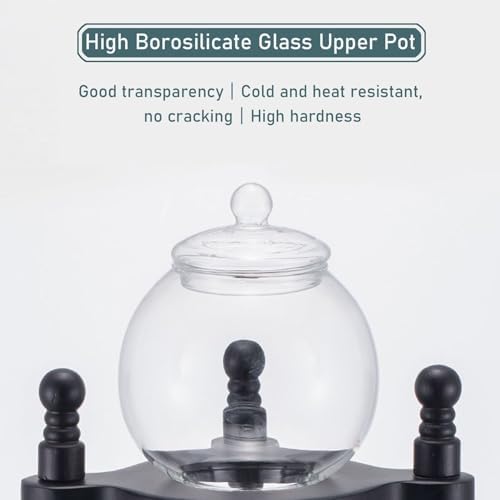 Cold Brew Drip Tower with Adjustable Water Flow,Premium Cold Brew Drip Coffee Tower - 600ml Iced Coffee Maker with Wooden Stand - Perfect for Smooth, Rich Cold Brew Coffee at Home