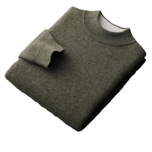 Suéter grueso de lana con cuello alto para hombre, suéter de punto casual de invierno de manga larga, En8, XXL