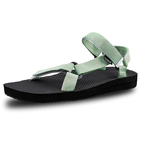 Riemot Women's Hiking Sandals Open Toe Sport Sandals With Arch Support Yoga Mat Insole Outdoor Light Weight Summer Beach Water Shoes Adjustable Athletic Velcro Strap Sandals Mint Green Us 5 #TOP24