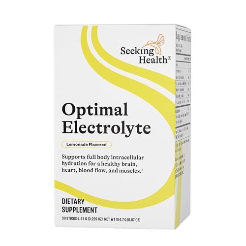 Image of Seeking Health Optimal Electrolyte Sticks - Electrolyte Drink for Hydration, Heart & Muscle Recovery† Support - Supports Active Lifestyle - Vegan, Gluten-Free & Non-GMO - Lemonade Flavor, 30 Sticks
