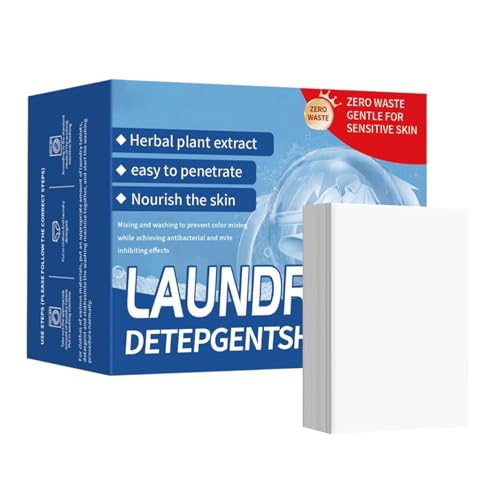 Hojas de detergente para ropa, 120 cargas, hojas de detergente para lavado de ropa, papel de limpieza de fresco para crucero, vida al aire libre, hotel, hogar, viaje diario