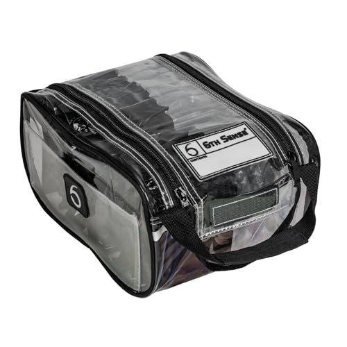 6th Sense Fishing Large Bait Bag Durable Soft-Sided Storage for Soft Plastics - Perfect for Bass and Crappie Fishing (Clear)