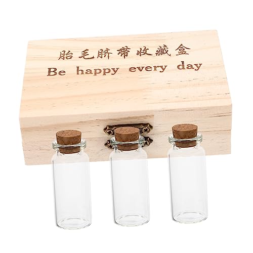 NAMOARLY Keepsake Box for Fetal Hair and Tooth Storage Adorable Collection Box with Buckle Design Compact Umbilical Cord Preserving Bottle for Childhood Memories