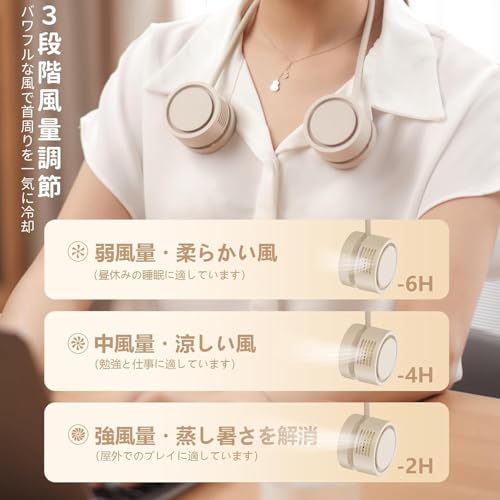 ViSSKO 首掛け扇風機 DQ209 の商品画像 6