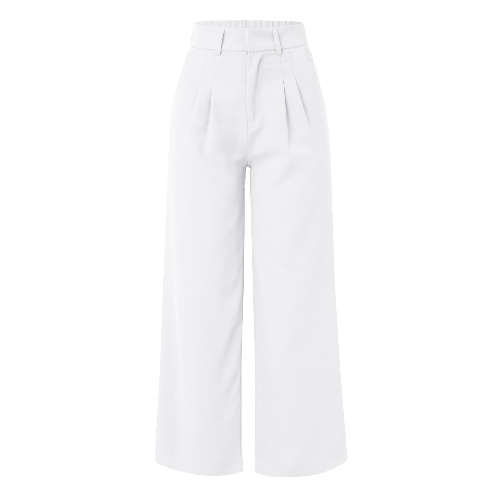 Pantaloni estivi da donna, casual, leggeri, palazzo, con tasche