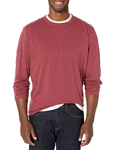 GAP Mens Everyday Soft Long Sleeve T-Shirt Shirt, Red Clay, X-Small US