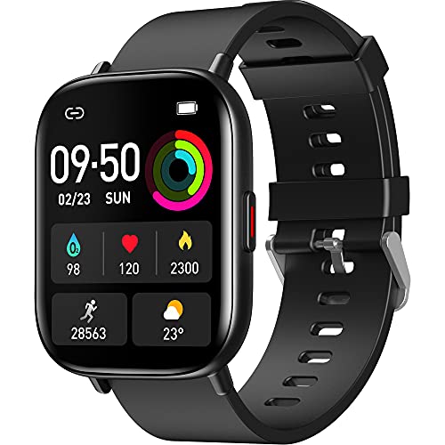 1.65 Large HD Display Smart Watch, Vastking FIT M3 Fitness Tracker with Blood Oxygen & Heart Rate Monitor, 7+ Days Battery, IP68 Waterproof Cardio Watch for Men and Women, Black