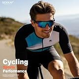 SEKKAF Polarized Sports Sunglasses for Men Women and Youth, UV400 Protection Ideal for Cycling Baseball Fishing Golf Running