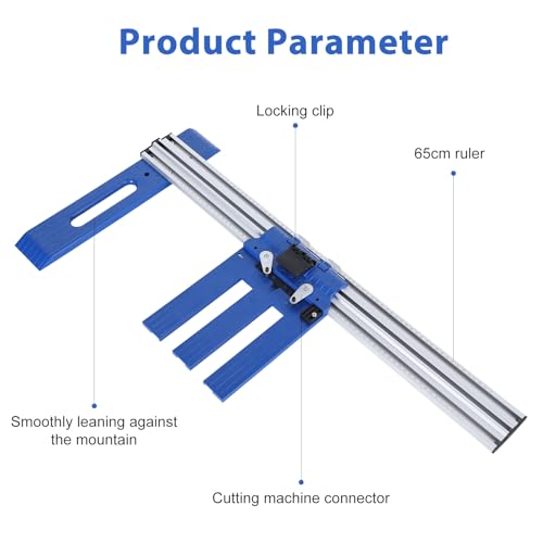 Circular Saw Guide Rail with Clamps, 25.59\" Adjustable, Converts Handheld Saw into Precision Cutting Tool, Compatible with Most Saws, Portable Cutting Jig for Woodworking & DIY Projects