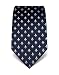 Produktbild Vincenzo Boretti Herren Krawatte reine Seide Fleur-de-Lis Muster edel Männer-Design zum Hemd mit Anzug für Business Hochzeit 8 cm schmal/breit dunkelblau