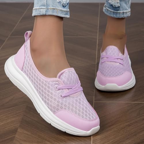 Enjerr Orthopedic Shoes Womens - Arch Support Slip on Walking Sneakers, Breathable Lightweight Mesh Comfort Shoes3