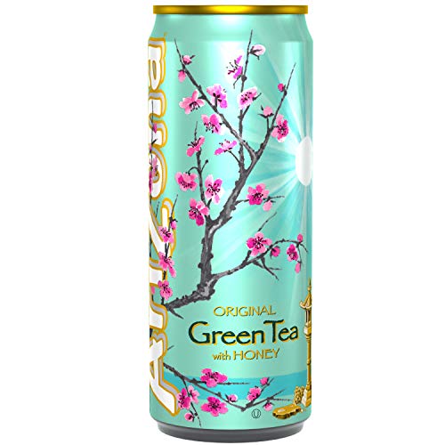 AriZona - Thé Vert Aromatisé au Miel - Boisson 100% Plaisir - Emballage Design - Canette 330 ml - Pack de 6