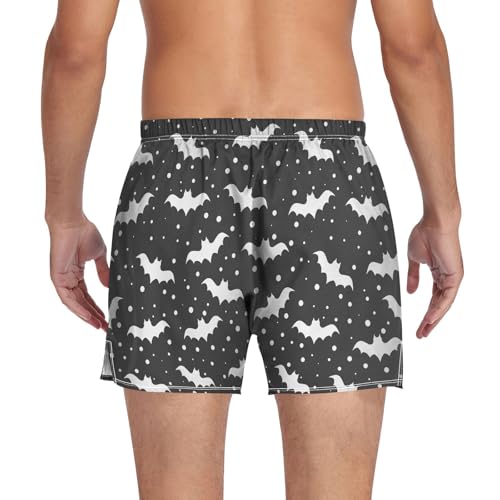 Men's Boxers Short Bat Soft Underwear Premium Woven Short Inseam Boxer Shorts Sleep Pajamas2