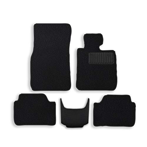 TopGreen - Alfombrillas para coche para BMW 1 BMW 5 (5 unidades), color negro