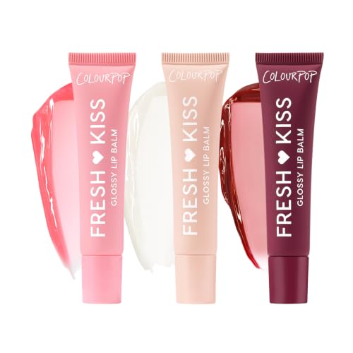 Image of ColourPop Fresh Kiss Glossy Lip Balm Set - Hydrating Lip Care Enriched with Peptides + Hyaluronic Acid - High Shine Finish - Vegan + Cruelty-Free - Berry Yummy (3 Count)