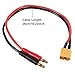 Meimom 4PCS XT60 Male Connector Plug to 4mm Banana Plugs Battery Charge Lead Adapter Cable for RC Helicopter Quadcopter XT60 Lipo Battery with 14AWG 30CM Cable Connector,