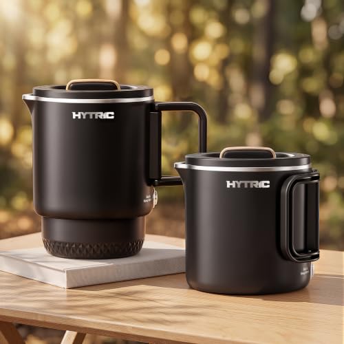 HYTRIC Travel Electric Kettle, 650ML Stainless Steel Foldable Kettle