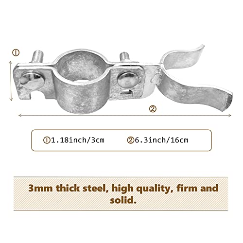 Fpz-Bd 1-3/8" X 1-3/8" Chain Link Fence Gate Latch,Wall Mount Galvanized Gate Latches For Metal Gates,Farm Gate With Padlock Hole(Included Bolts&Nuts) #TOP1