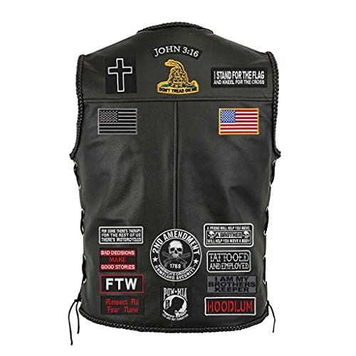 16Pc. Pow Mia Patch Set | Religious Cross Patriotic Military Vet Small Motorcycle Jacket Patches | Ftw 2Nd Amendment Don’t Tread John 3:16 Rocker Hoodlum Tattooed & Employed Embroidered Iron On #TOP6