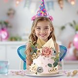 FOSDICK 28 szt., dekoracja do ciasta, sztuczne kwiaty, liście palmowe, złote kulki, dekoracja tortu urodzinowego, na wesele, baby shower, imprezę