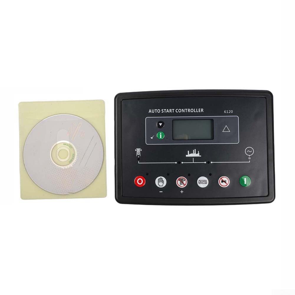 Módulo controlador de generador para DSE6120 con pantalla LCD, monitoreo de potencia trifásico, detección de velocidad CAN MPU, E/S configurable, para motores Tier 4