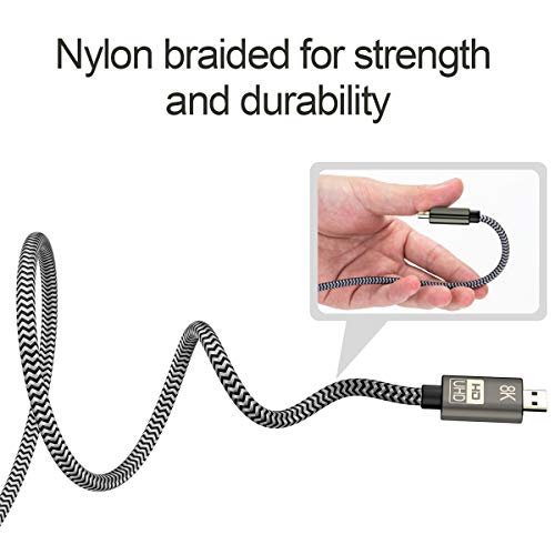 CY Micro HDMI to HDMI Adapter Cable 3.28ft Micro HDMI to HDMI Male to Male Cable Cord for Tablet Camera Monitor - Image 3
