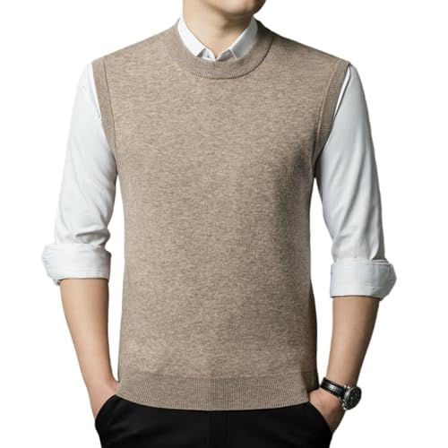 Chaleco de cachemira para hombre otoño invierno grueso para llevar bajo chaquetas de vestir