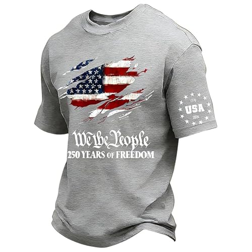 Camisetas patrióticas para niños y niñas, camisetas holgadas de verano, casuales, holgadas, de moda, lindas camisetas para niños y niñas, Gris Claro, 12-2 Years