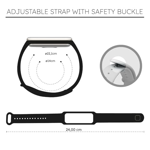OcioDual 2 Piezas Correa de Recambio Compatible con Xiaomi Smart Band 8 Active/Redmi Smart Band 2, de Color Negro, Pulsera de Repuesto de Silicona Suave Flexible Sport Goma Transpirable - imagen 7