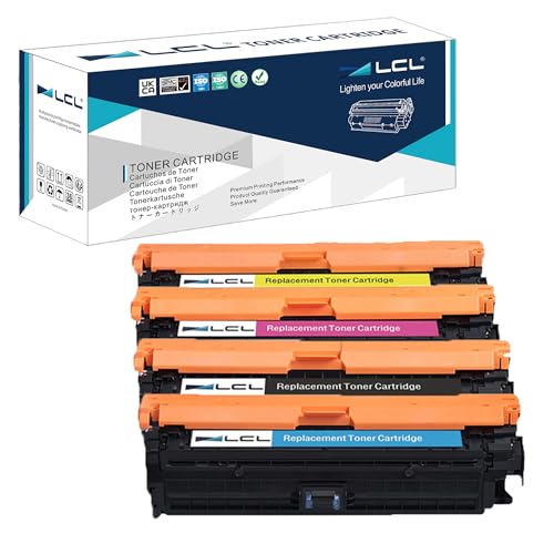 LCL Remanufactured Toner Cartridge 307A CE740A CE741A CE742A CE743A (4PK KCMY) Replacement for HP Color Laserjet CP5225 CP5225n CP5225dn
