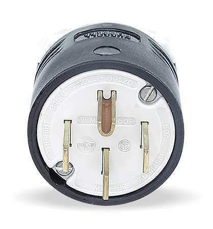 4 Wire Industrial Straight Blade Plug - HUBBELL WIRING DEVICE-KELLEMS HBL9451C