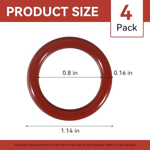 Image of 4 Pack B32790 Oil Pump Pickup Tube O-Ring Gasket Kit-High Temp Seals for LS Engines,Compatible with Chevy Silverado /Suburban /Tahoe,GMC Sierra /Yukon,Cadillac Escalade(5.3L 6.0L V8)