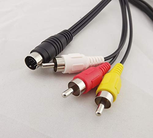 Connector and Terminal 7 Pin S Video to 3 RCA TV Male Cable Lead for Laptop PC Audio Computer Connector